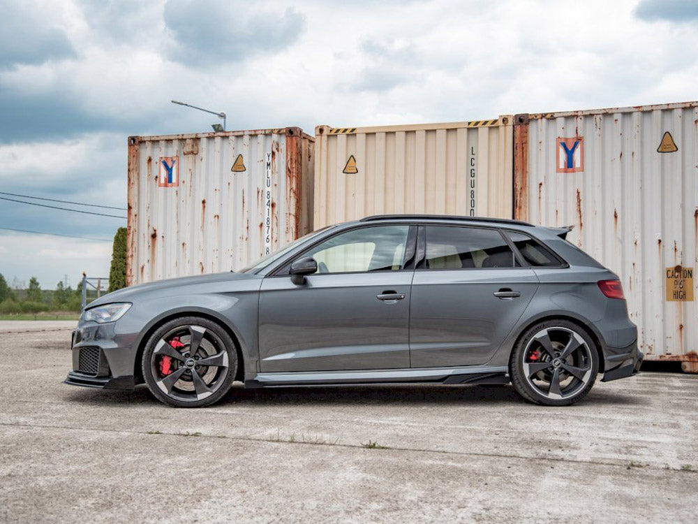 Street PRO Side Skirts Diffusers + Flaps Audi RS3 8V Sportback