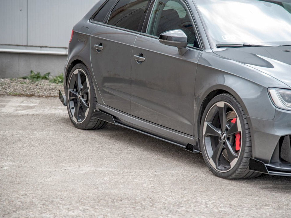 Street PRO Side Skirts Diffusers + Flaps Audi RS3 8V Sportback