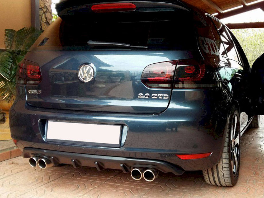 Rear Valance VW Golf VI With 2 Exhaust HOLE