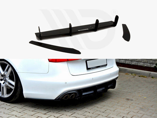 Audi A6 C7 S-line Avant (2.0 TDI) Rear Diffuser &amp; Rear Side Splitters (2011-2014)