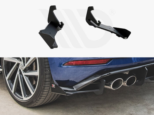 Street PRO Rear Side Splitters + Flaps VW Golf 7 R Facelift