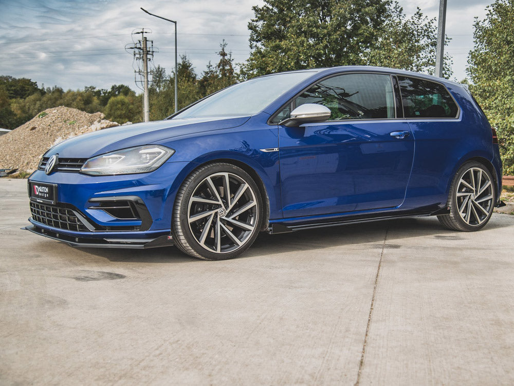 Street PRO Side Side Skirts Diffusers + Flaps VW Golf 7 R / R-Line Facelift