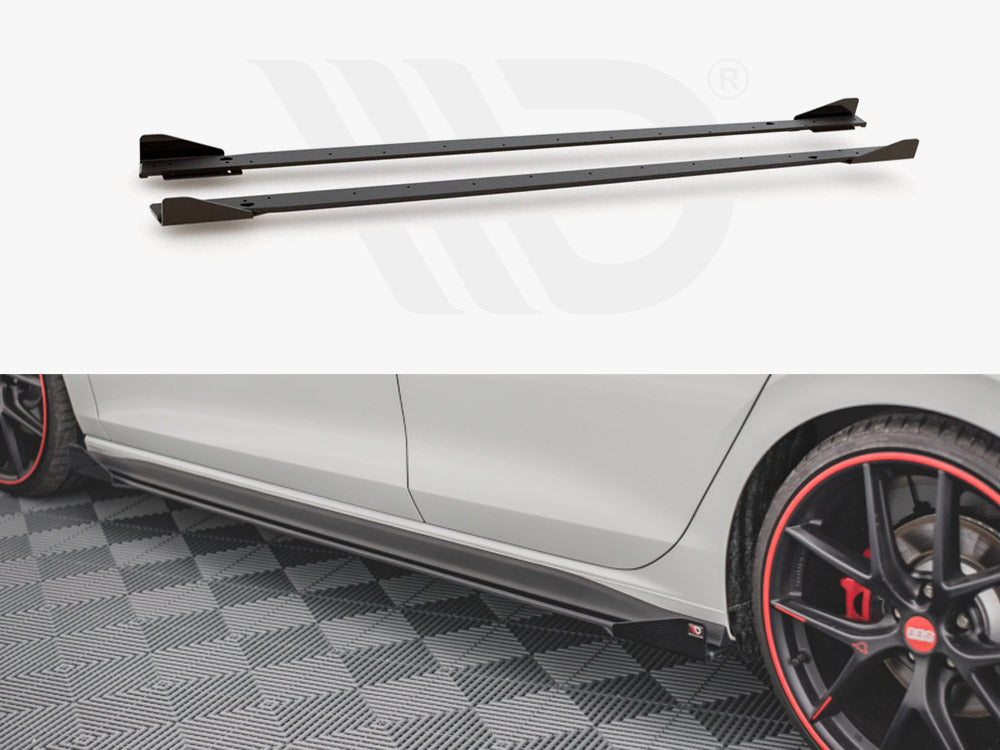 Street PRO Side Skirts Diffusers + Flaps Volkswagen Golf GTI / GTE / GTI Clubsport / R-Line Mk8