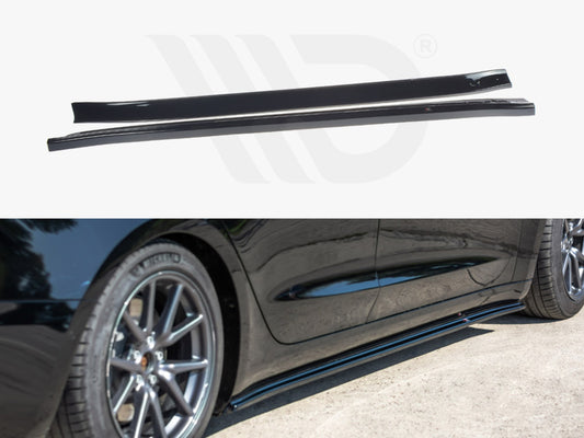 Side Skirts Diffusers Tesla Model 3