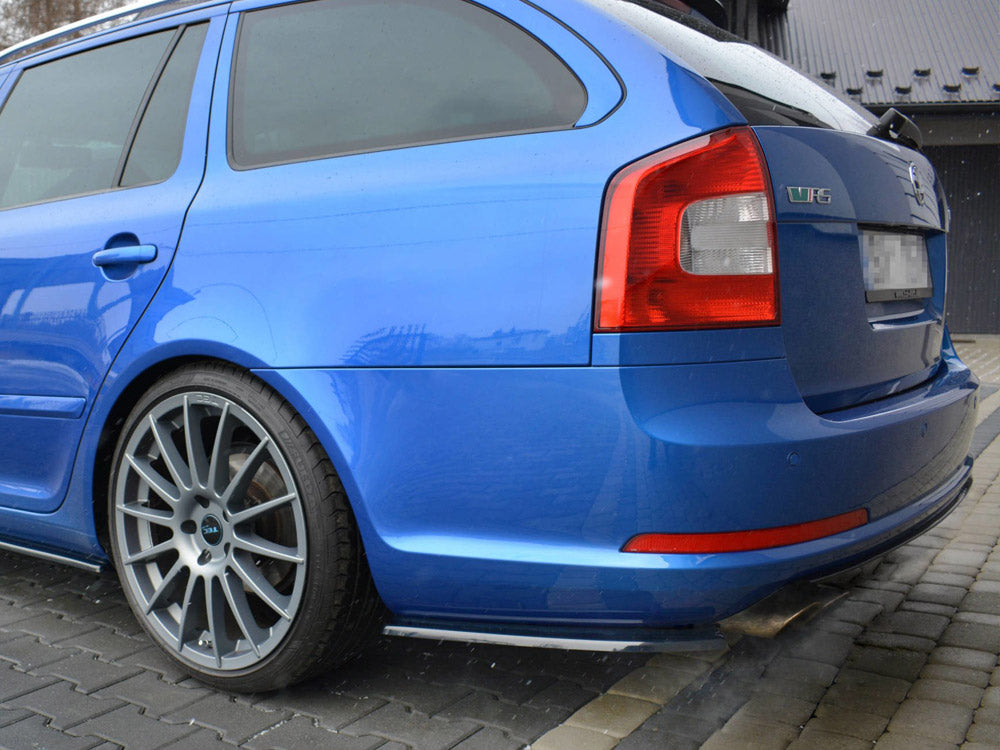 Rear Side Splitters Skoda Octavia Mk2 VRS Estate Facelift (2008-2013)