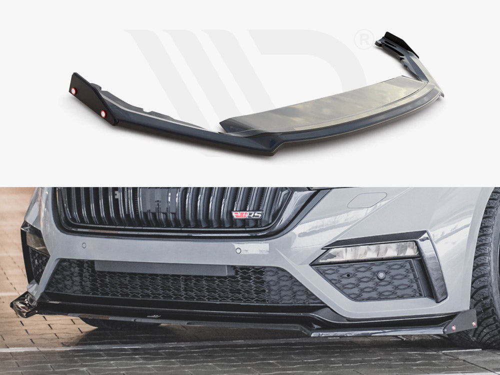 Front Splitter V.2 + Flaps Skoda Octavia RS Mk4