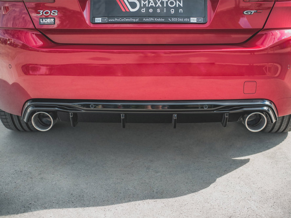 Rear Valance + Exhaust Ends Imitation Peugeot 308 GT Mk2 Facelift