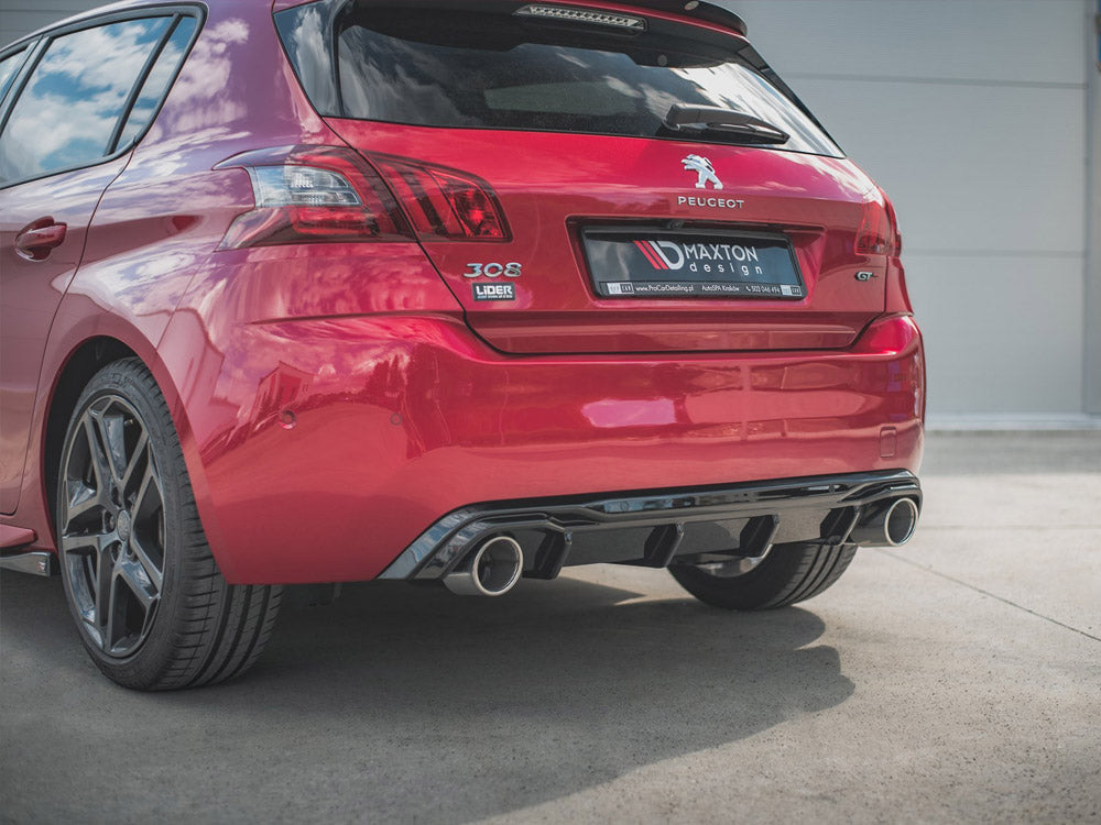 Rear Valance + Exhaust Ends Imitation Peugeot 308 GT Mk2 Facelift