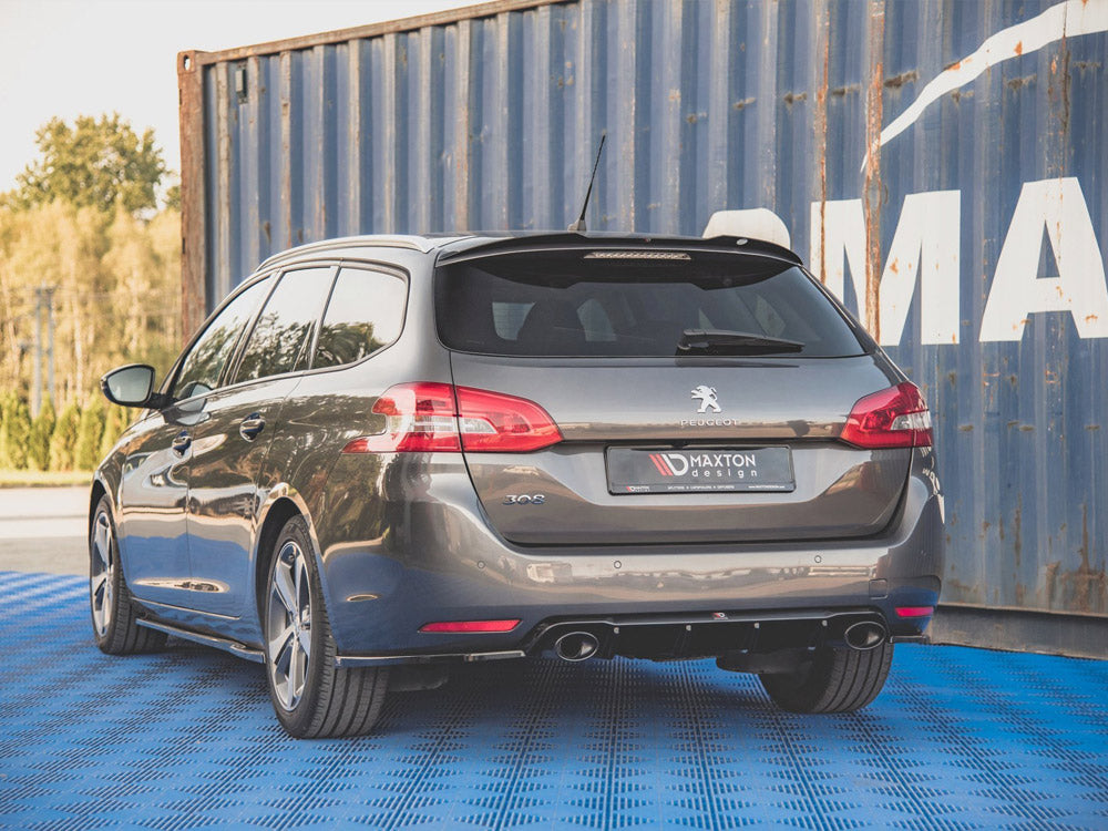 Rear Valance + Exhaust Ends Imitation Peugeot 308 SW Mk2 Facelift