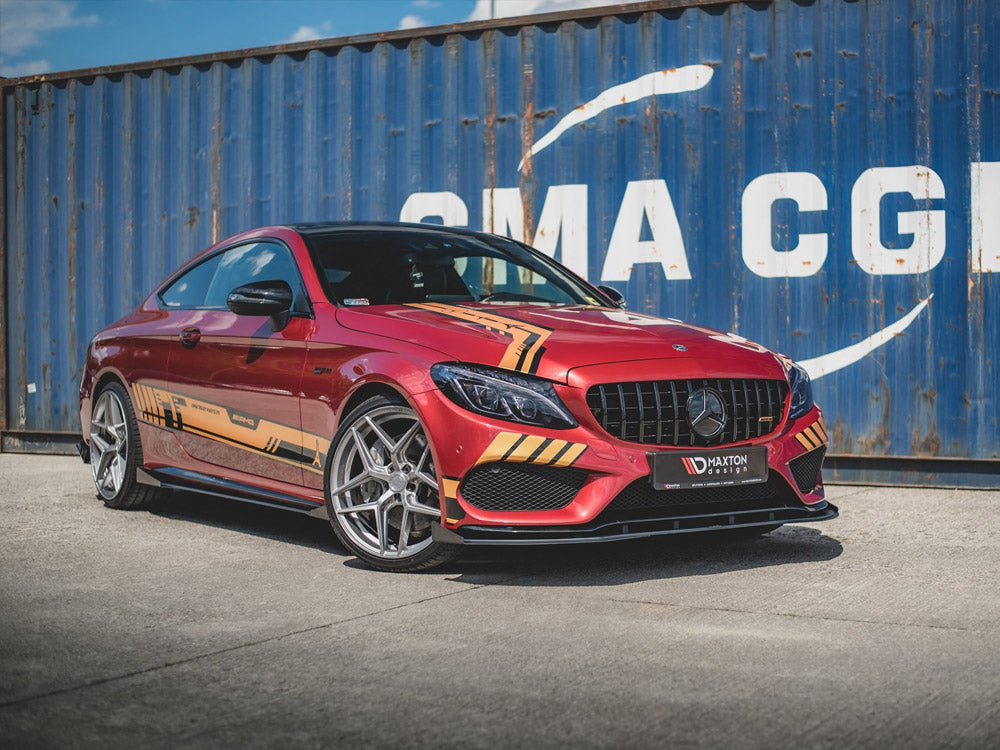 Street PRO Front Splitter + Flaps Mercedes - AMG C43 Coupe C205