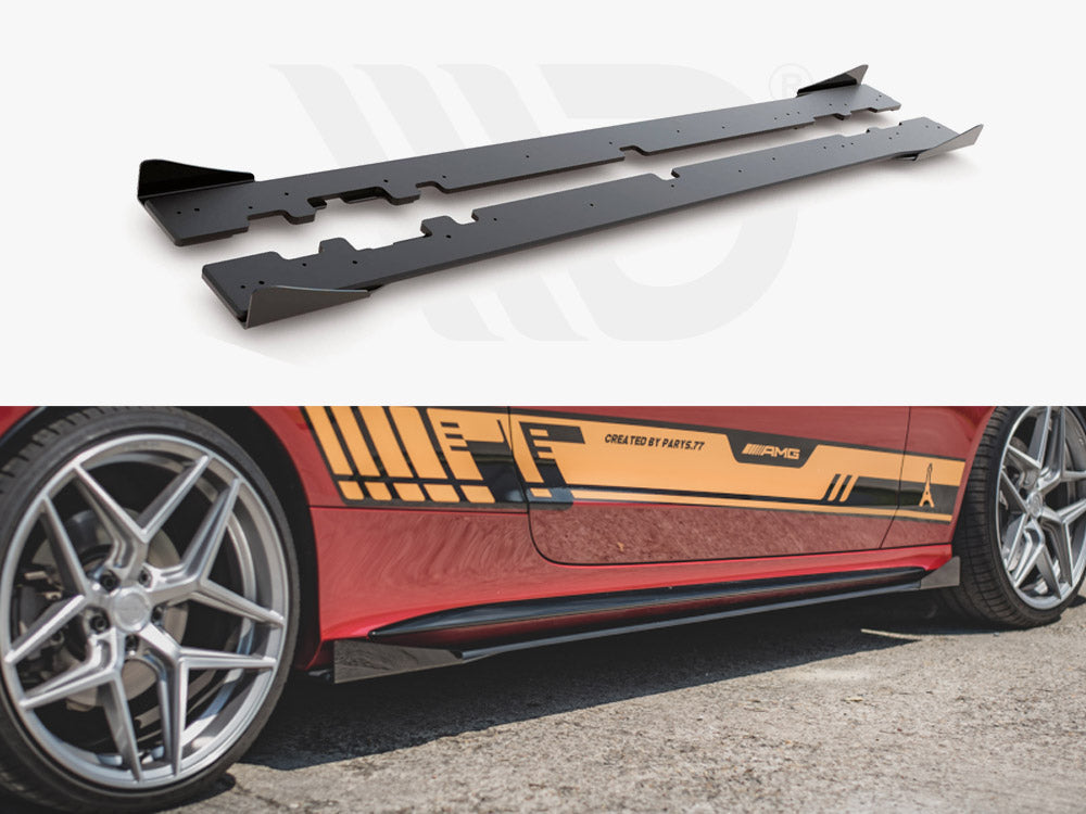 Street PRO Side Skirts Diffusers + Flaps Mercedes - AMG C43 Coupe C205