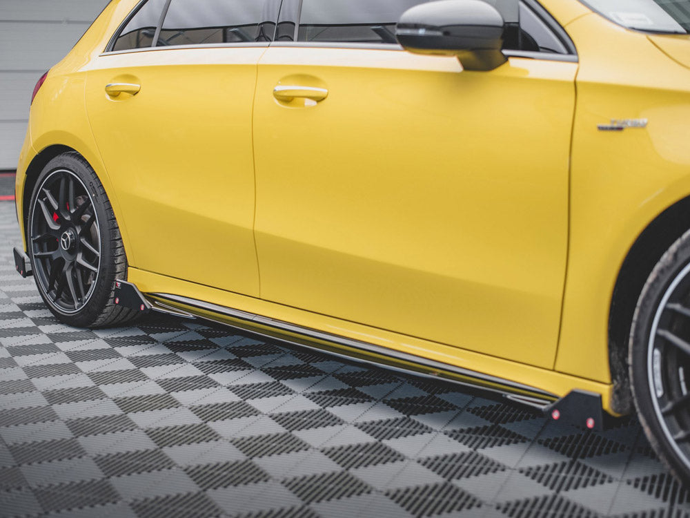 Side Skirts Diffusers V.2 + Flaps Mercedes AMG A45 S