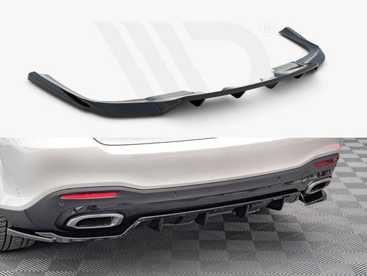 Central Rear Splitter (Vertical Bars) Mercedes GLS Amg-line X167 (2019-)