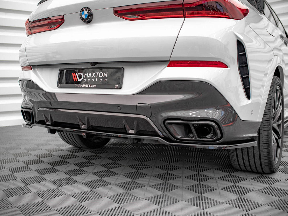 Central Rear Splitter (Vertical Bars) V.1 BMW X6 M-Pack G06