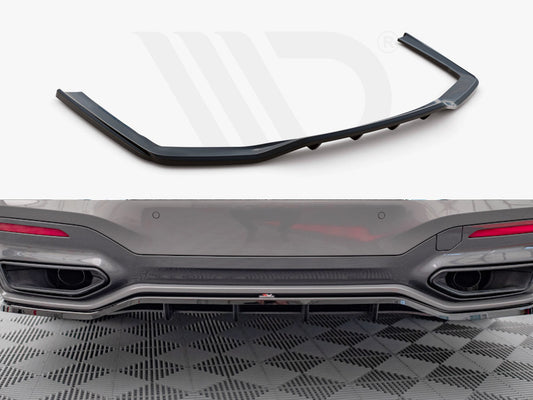 Central Rear Splitter (Vertical Bars) BMW 7 G11 M-Pack Facelift (2019-)