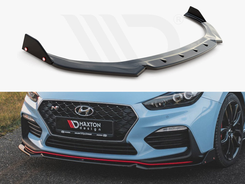 Front Splitter V.6 + Flaps Hyundai I30 N Mk3 Hatchback / Fastback