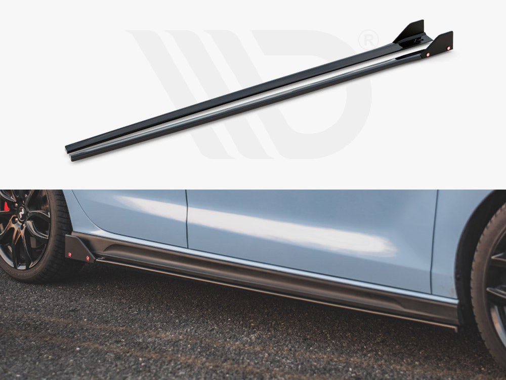 Side Skirts Diffusers V.5 + Flaps Hyundai I30 N Mk3 / Mk3 FL Hatchback / Fastback