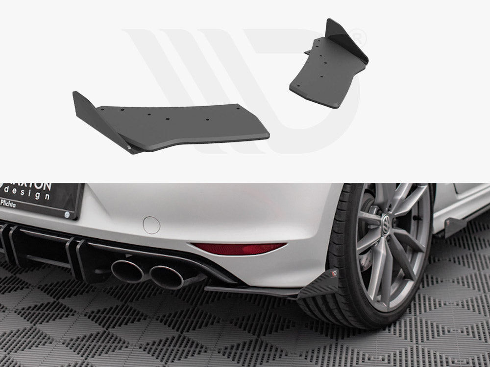 Street PRO Rear Side Splitters + Flaps VW Golf R Mk7