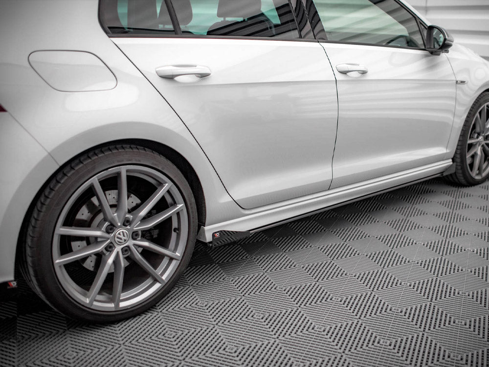 Street PRO Side Skirts Diffusers + Flaps VW Golf R Mk7