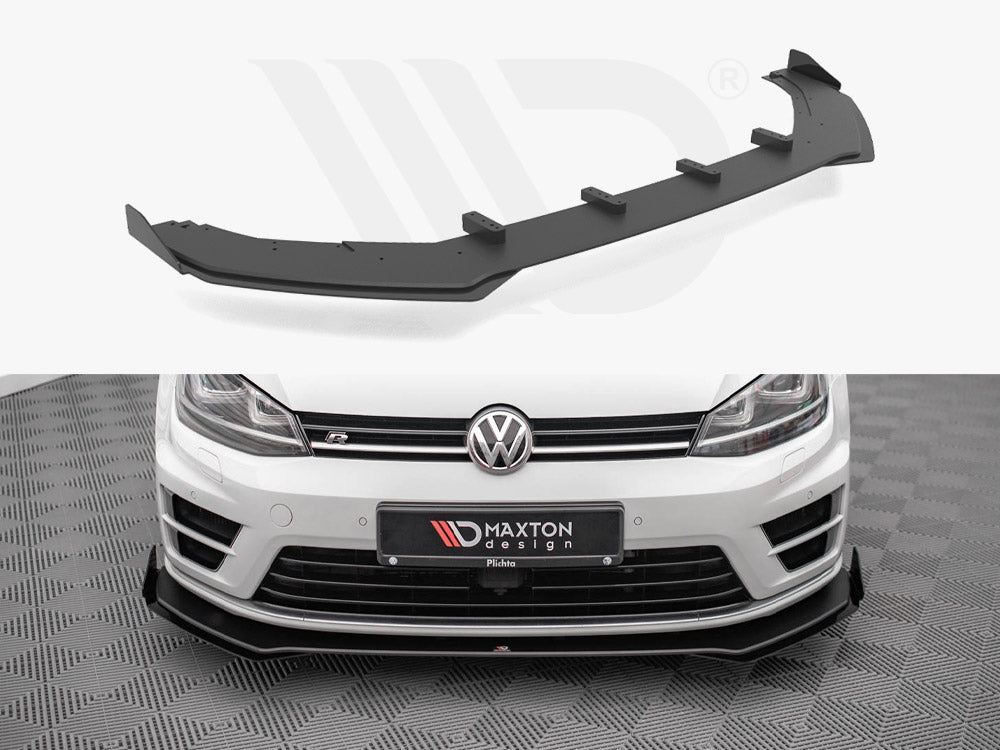 Street PRO Front Splitter V.1 + Flaps VW Golf R Mk7