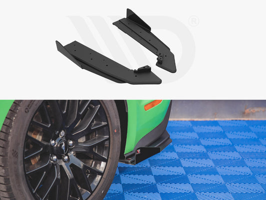 Street PRO Rear Side Splitters V.1 + Flaps Ford Mustang GT Mk6 Facelift