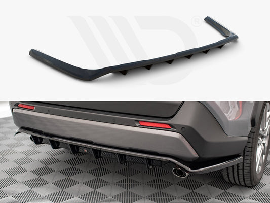 Central Rear Splitter (Vertical Bars) Toyota RAV4 MK5 (2019-)