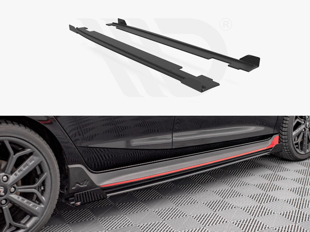 Street PRO Side Skirts Diffusers + Flaps Hyundai I20 N Mk3