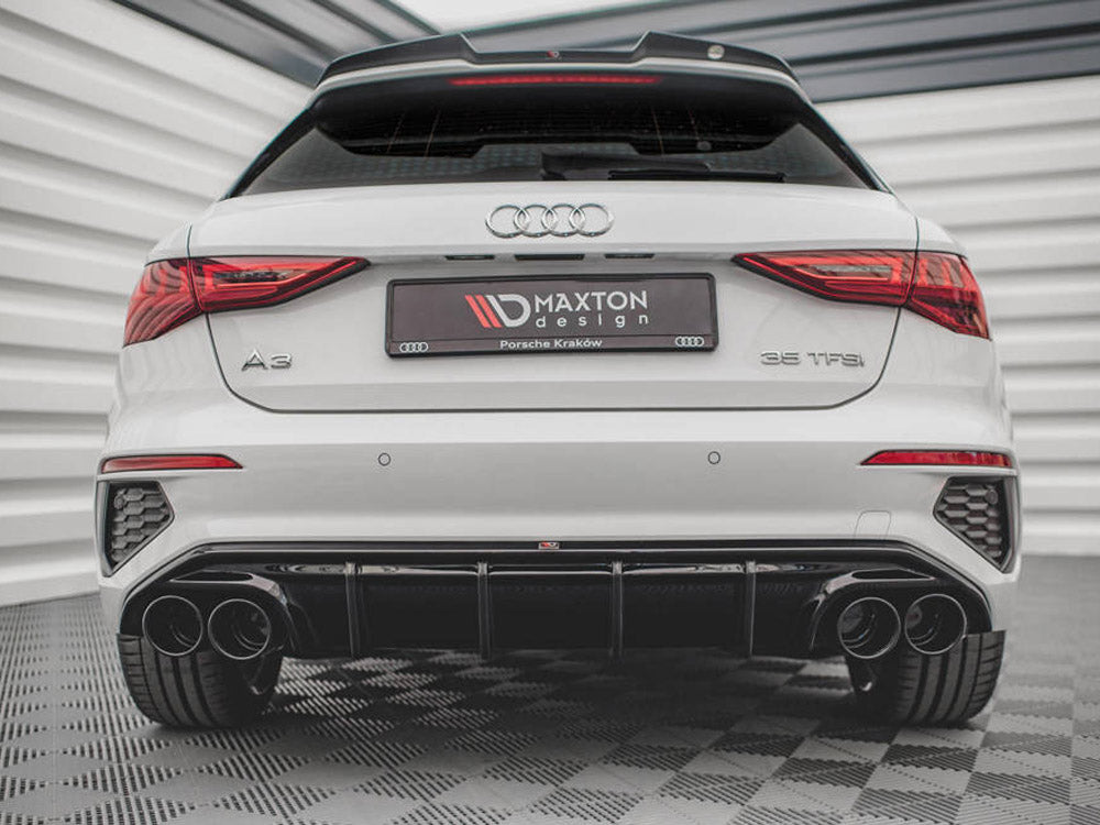 Rear Valance + Exhaust Ends Imitation Audi A3 S-Line Sportback 8Y