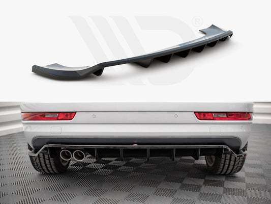 Central Rear Splitter (Vertical Bars) Audi Q3 Sport 8U Facelift