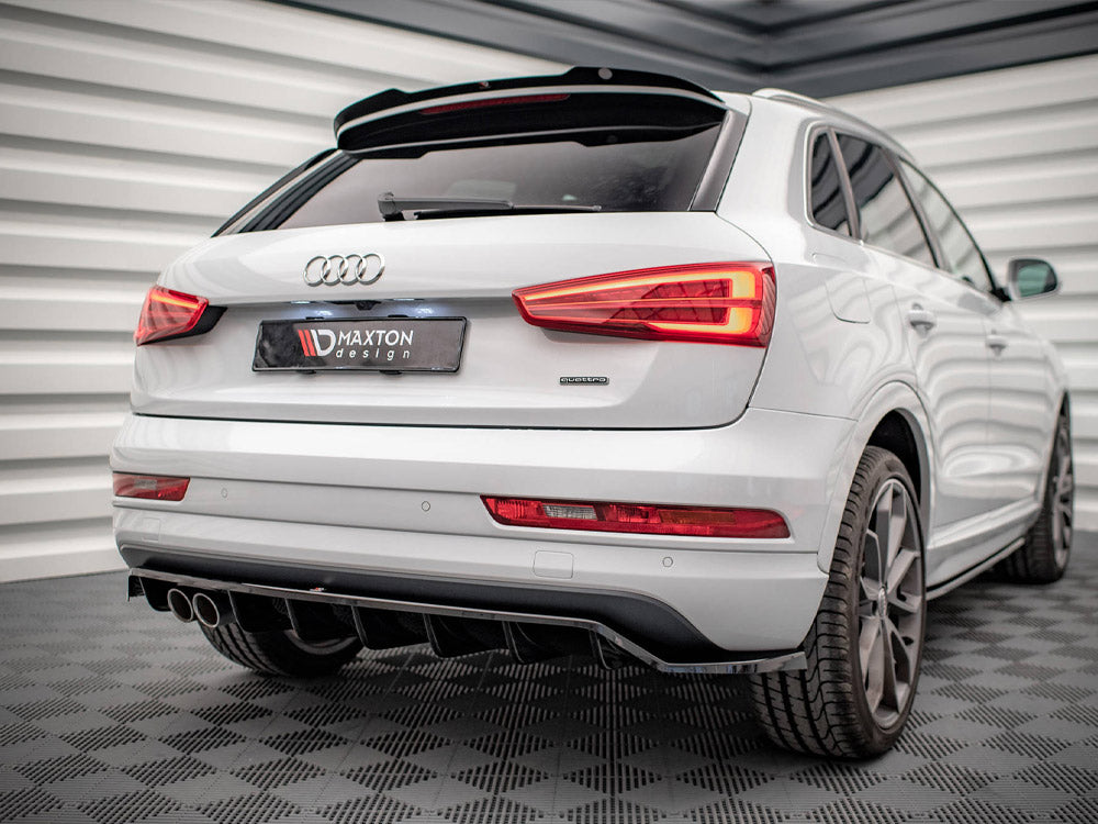 Central Rear Splitter (Vertical Bars) Audi Q3 Sport 8U Facelift