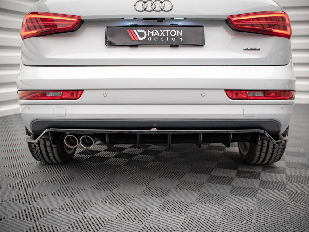 Central Rear Splitter (Vertical Bars) Audi Q3 Sport 8U Facelift