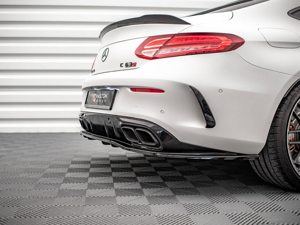 Central Rear Splitter (Vertical Bars) Mercedes-AMG C 63AMG Coupe AMG Aero Pack C205 Facelift