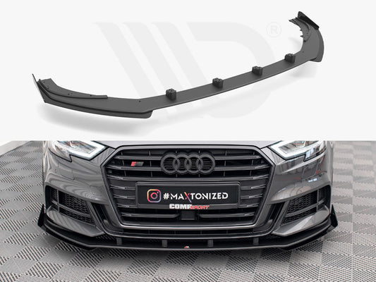 Street PRO Front Splitter V.1 + Flaps Audi S3 / A3 S-Line Sportback 8V Facelift