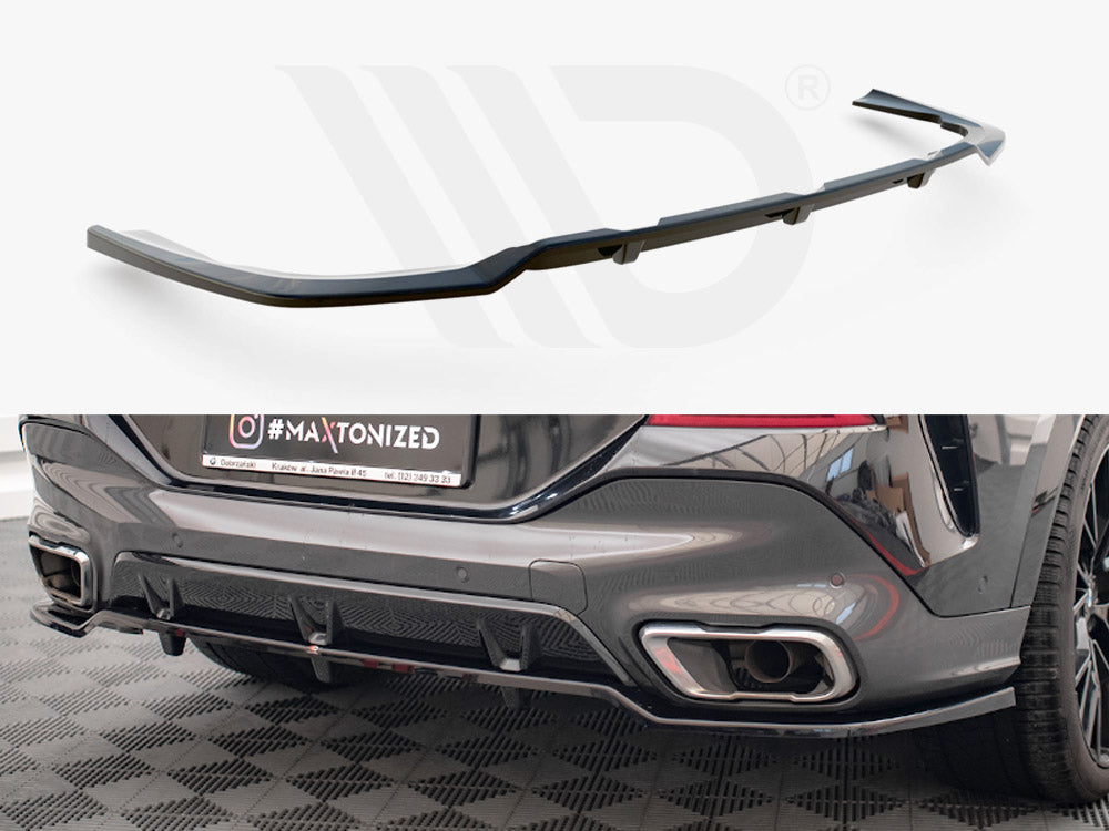 Central Rear Splitter (Vertical Bars) V.2 BMW X6 M-Pack G06