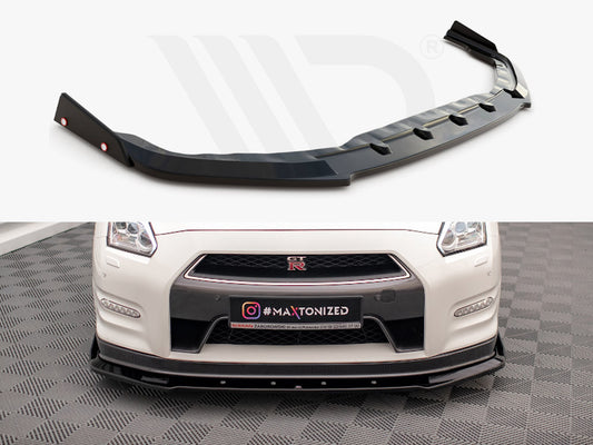 Front Splitter + Flaps Nissan GTR R35 1st Facelift