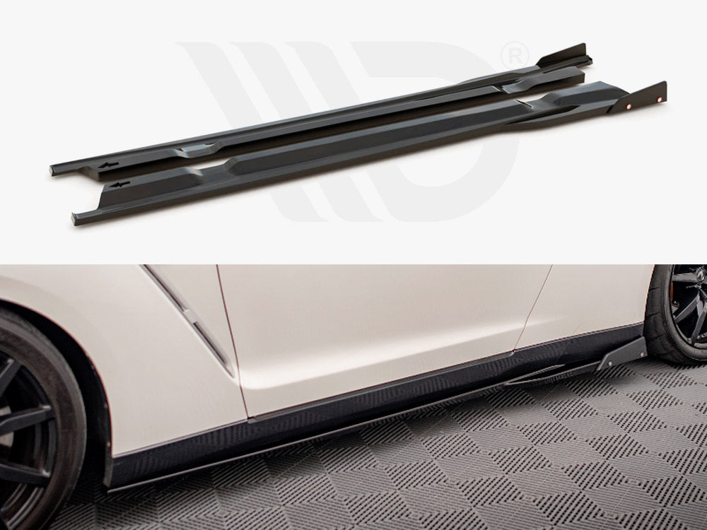 Side Skirts Diffusers + Flaps Nissan GTR R35 1st Facelift