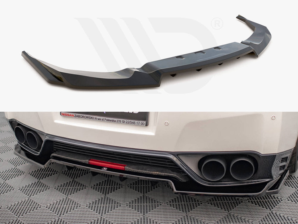 Central Rear Splitter (Vertical Bars) Nissan GTR R35 1st Facelift