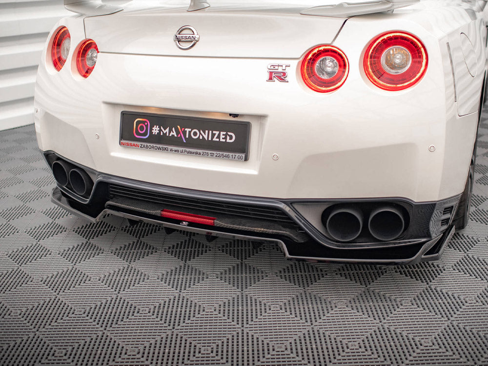 Central Rear Splitter (Vertical Bars) Nissan GTR R35 1st Facelift