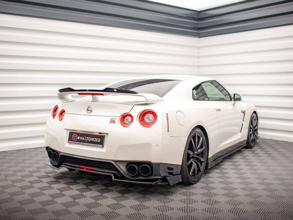 Central Rear Splitter + Flaps Nissan GTR R35 1st Facelift