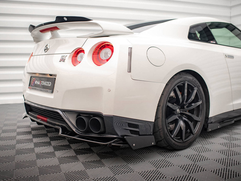 Central Rear Splitter + Flaps Nissan GTR R35 1st Facelift