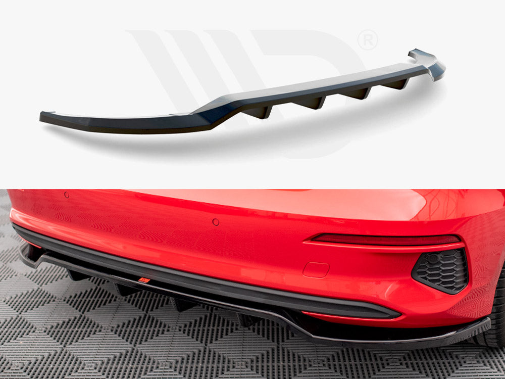 Central Rear Splitter (Vertical Bars) Audi A3 Sportback 8Y