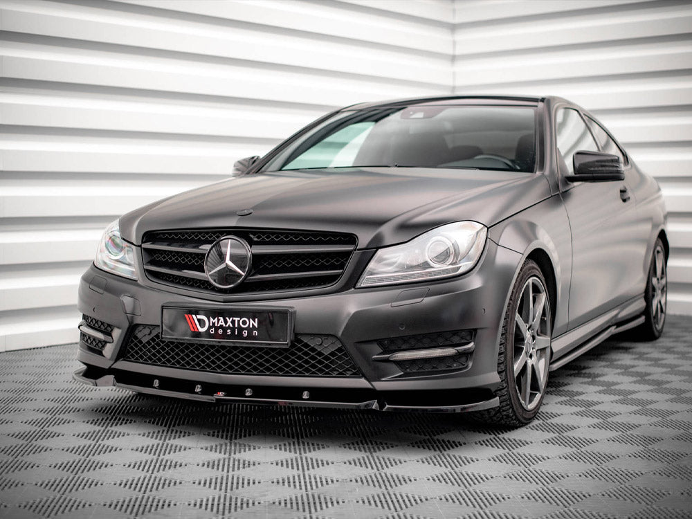 Front Splitter V.1 Mercedes-Benz C Coupe / Sedan / Estate AMG-Line C204 / W204 Facelift / S204 Facelift