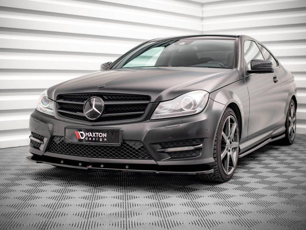 Front Splitter V.2 Mercedes-Benz C Coupe / Sedan / Estate AMG-Line C204 / W204 Facelift / S204 Facelift