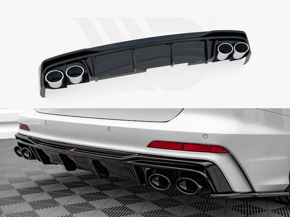 Rear Valance + Exhaust Ends Imitation Audi S6 / A6 S-Line C8