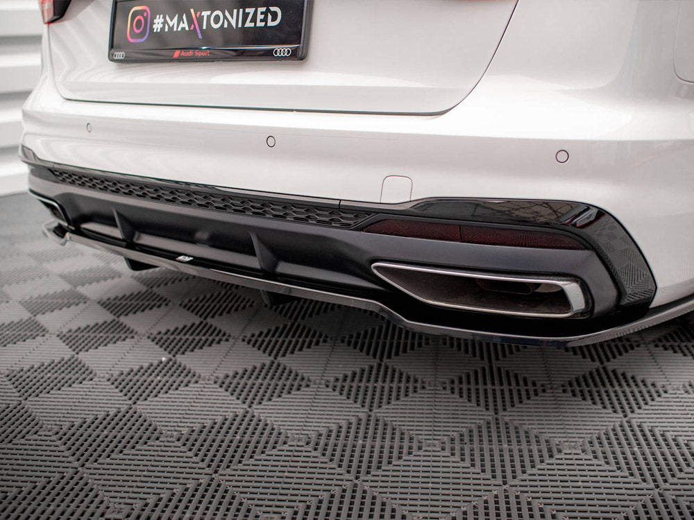 Central Rear Splitter (Vertical Bars) Audi A4 S-Line B9 Facelift