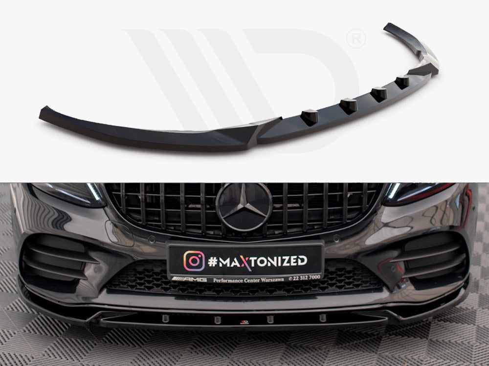 Front Splitter V.2 Mercedes-Benz C AMG Line Sedan / Coupe W205 / C205 Facelift