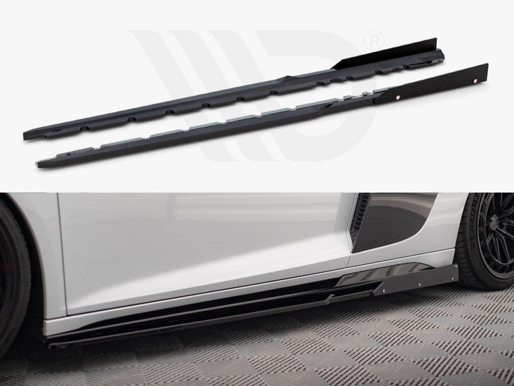 Side Skirts Diffusers V.2 + Flaps Audi R8 Mk2 Facelift