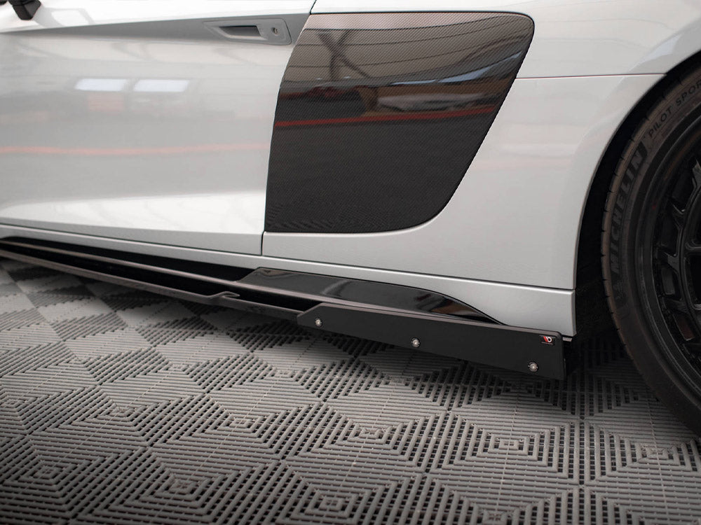 Side Skirts Diffusers V.2 + Flaps Audi R8 Mk2 Facelift