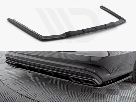 Central Rear Splitter (Vertical Bars) Mercedes E63 AMG Sedan W212 Facelift