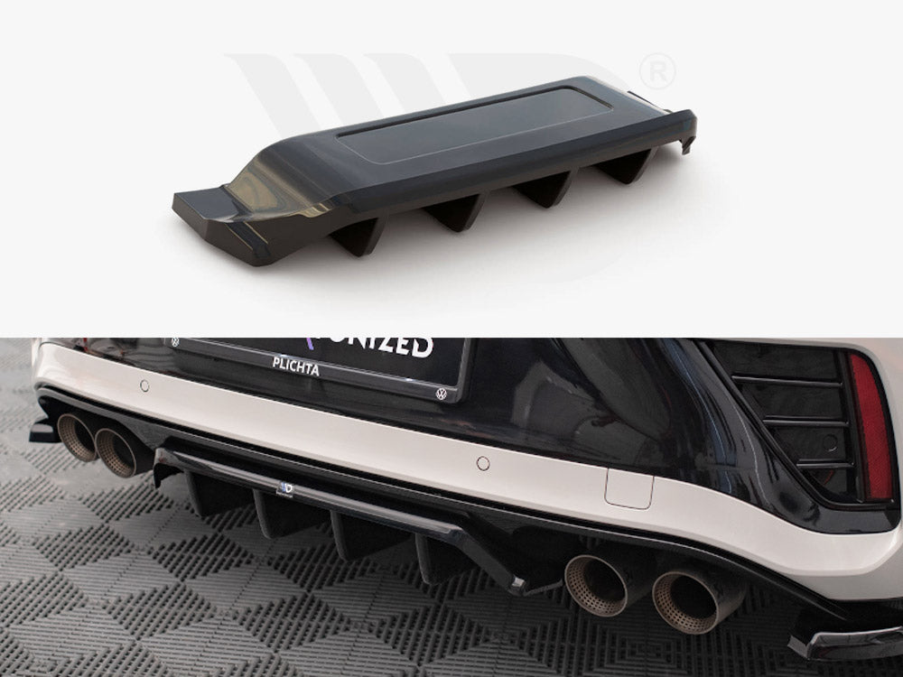 Central Rear Splitter (Vertical Bars) Volkswagen T-Roc R / R-Line Mk1 Facelift